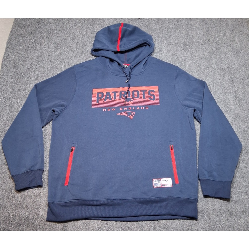 NFL Team Apparel New England Patriots Hoodie XL Blue And Red